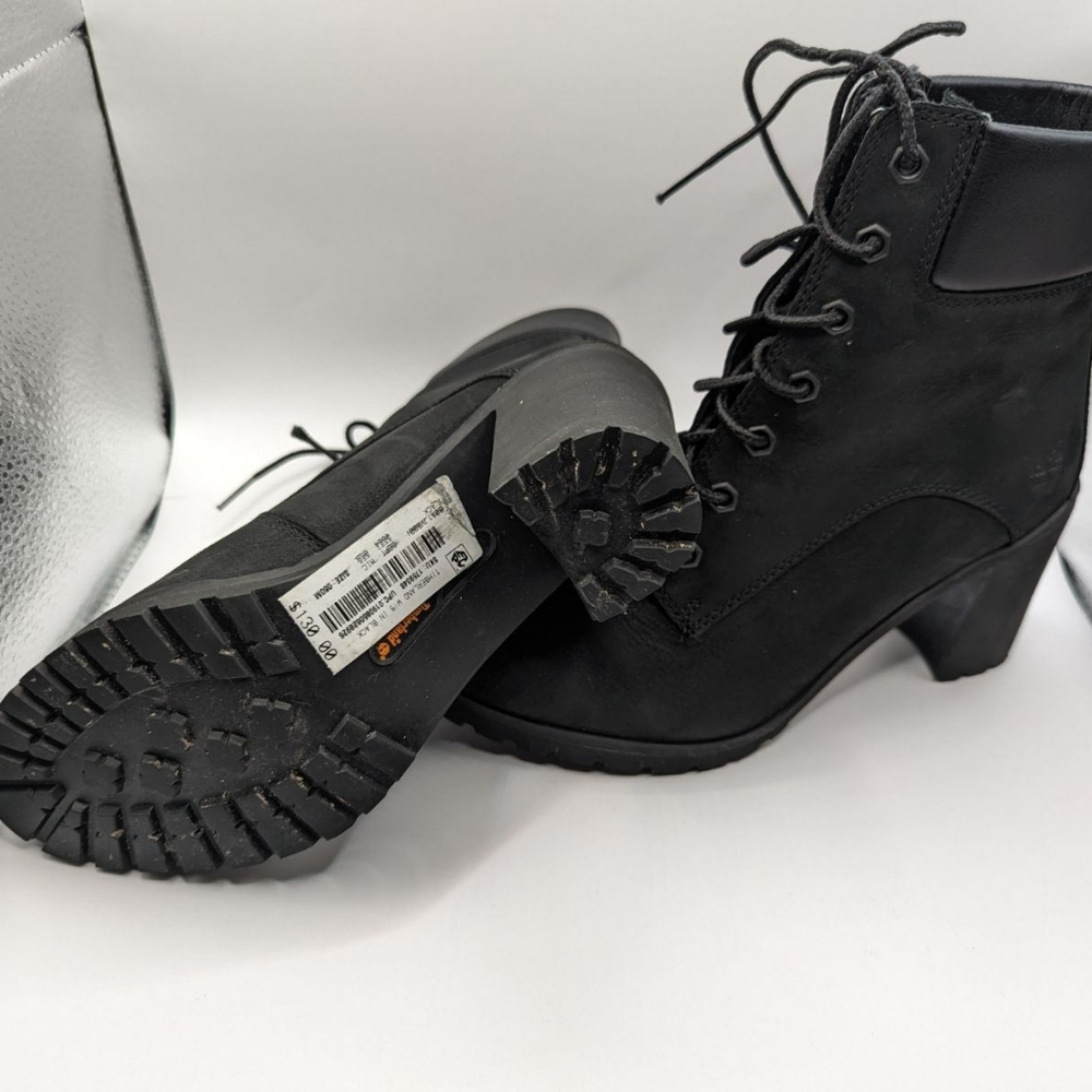 Timberland Allington 6 inch lace up boots in black nubuck